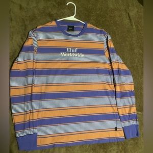 Huf Worldwide long sleeve striped shirt. Large size excellent condition.